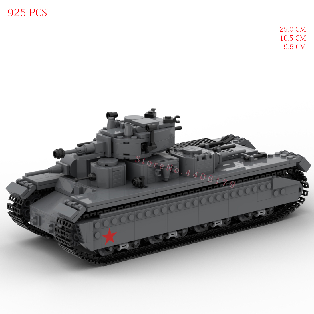 Heavy Equipment Certification - 第二次世界大戦ソビエト連邦軍T-35重戦車戦闘モスクワ戦争兵器装備ビルディングブロックモデルブリックおもちゃギフト用