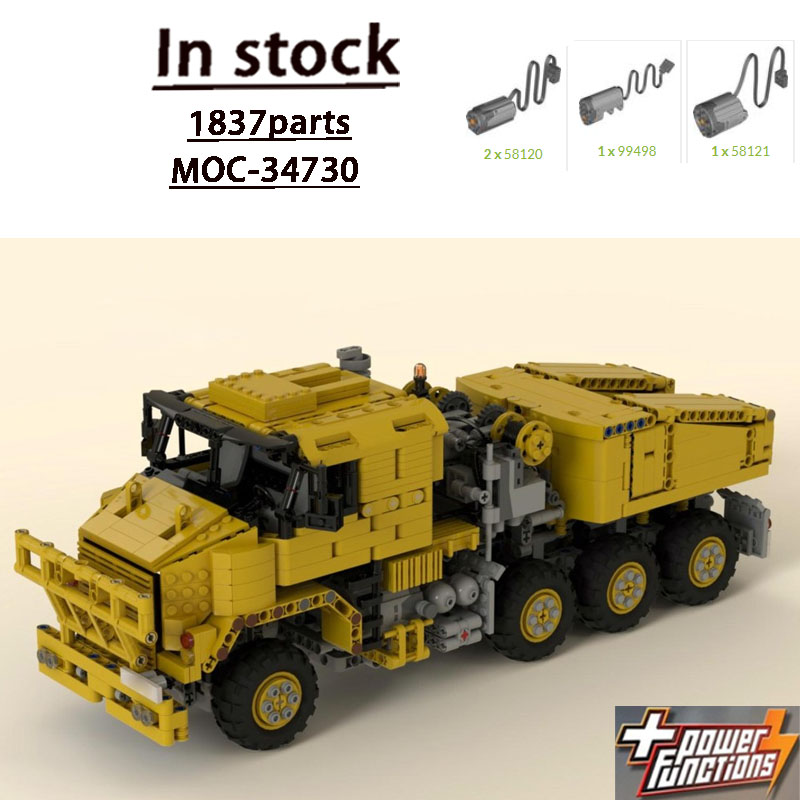 Heavy Equipment Certification - MOC-34730 新しい重機輸送トラックビルディングブロックモデル 1837 パーツクリエイティブボーイズ子供の誕生日おもちゃギフト