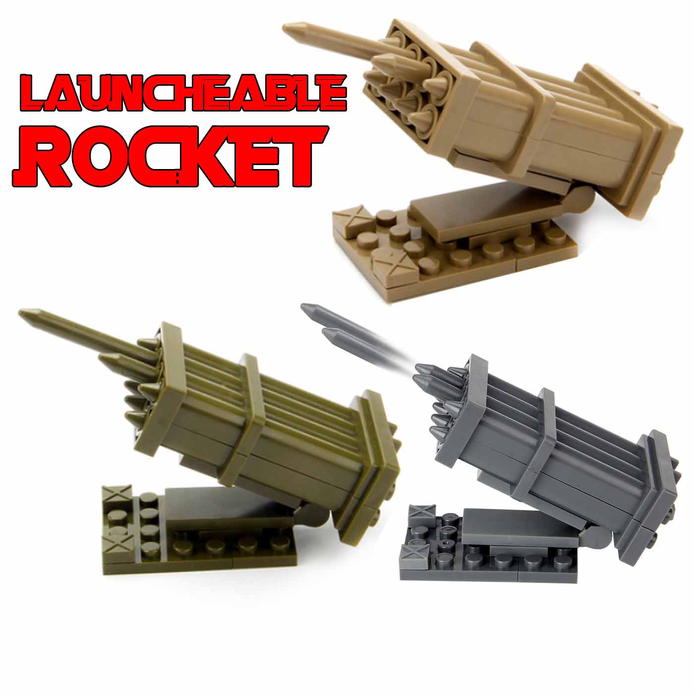 Heavy Equipment Certification - 組み立てブロック MOC ガトリン砲 ロケットシューター装備アクセサリー 重機関銃 おもちゃ
