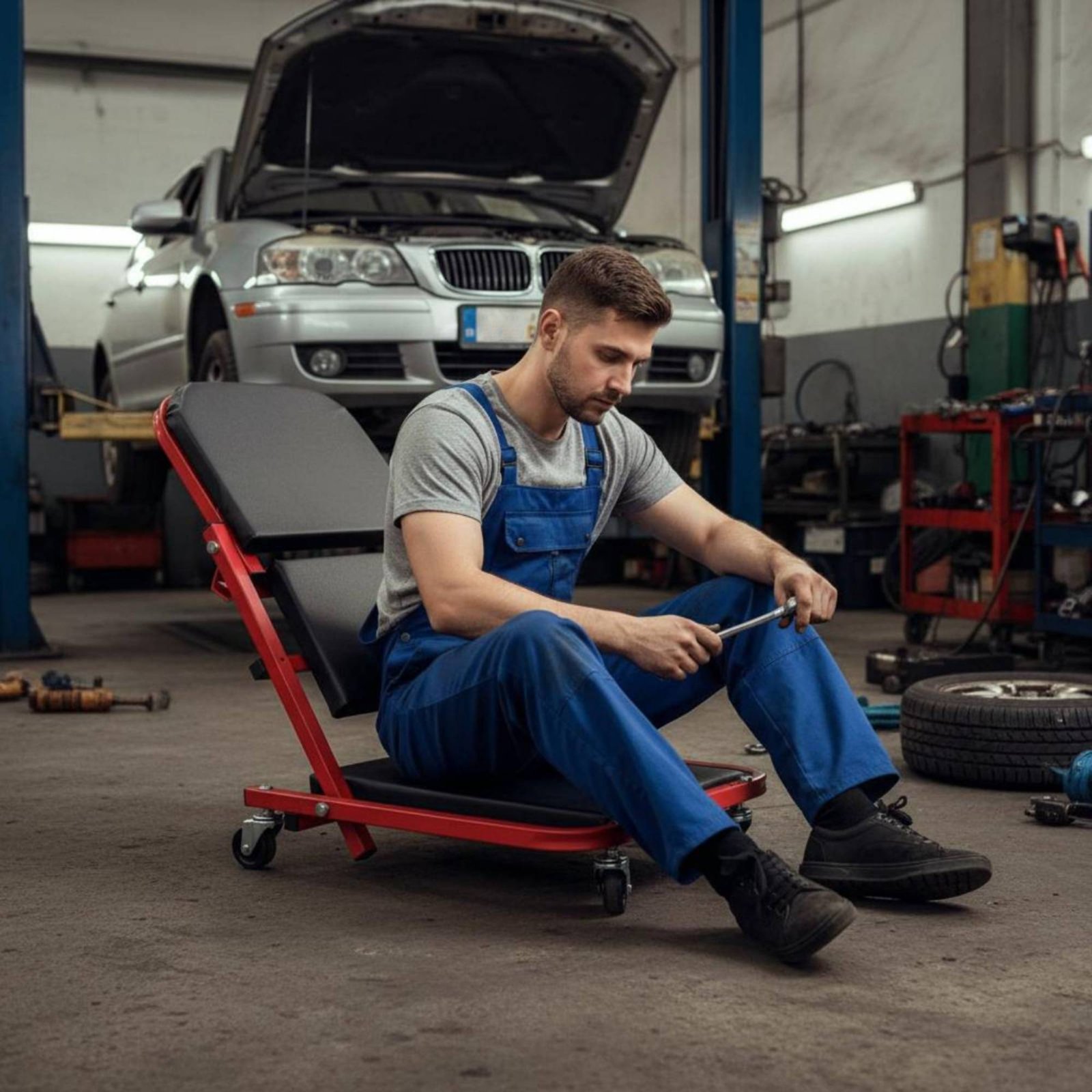 折りたたみ式クリーパーシート、折りたたみ式2-in-1メカニ - Heavy Equipment Mechanic のレビューと価格